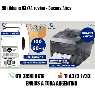 50 ribbons 83x74 resina - Buenos Aires