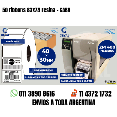 50 ribbons 83x74 resina - CABA