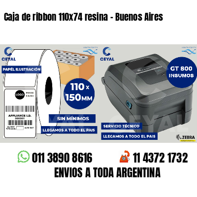Caja de ribbon 110x74 resina - Buenos Aires