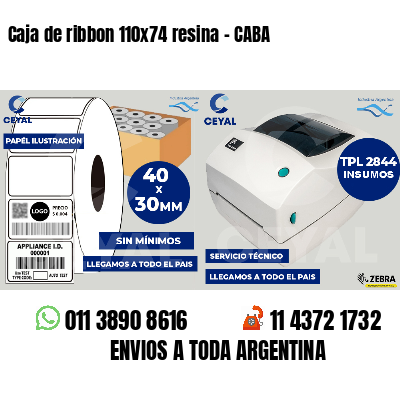 Caja de ribbon 110x74 resina - CABA