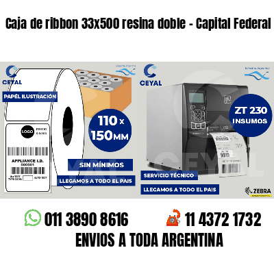 Caja de ribbon 33x500 resina doble - Capital Federal