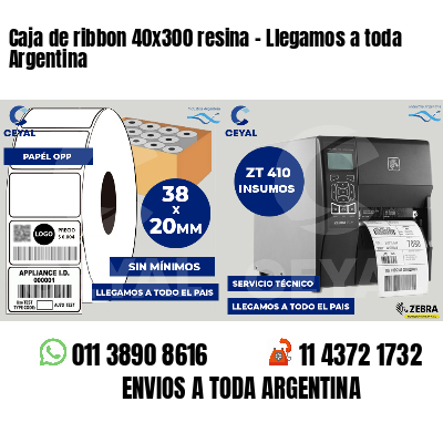 Caja de ribbon 40x300 resina - Llegamos a toda Argentina