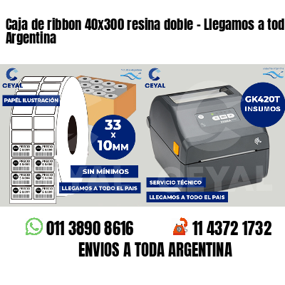 Caja de ribbon 40x300 resina doble - Llegamos a toda Argentina