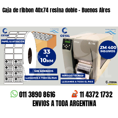 Caja de ribbon 40x74 resina doble - Buenos Aires