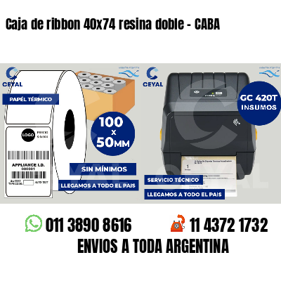 Caja de ribbon 40x74 resina doble - CABA