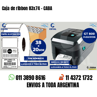 Caja de ribbon 83x74 - CABA