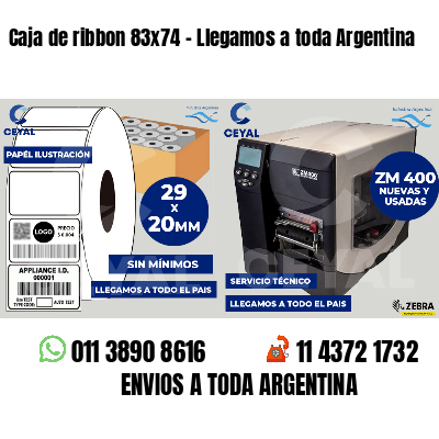 Caja de ribbon 83x74 - Llegamos a toda Argentina