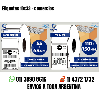 Etiquetas 10x33 - comercios