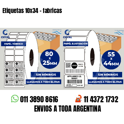 Etiquetas 10x34 - fabricas