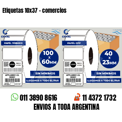 Etiquetas 10x37 - comercios