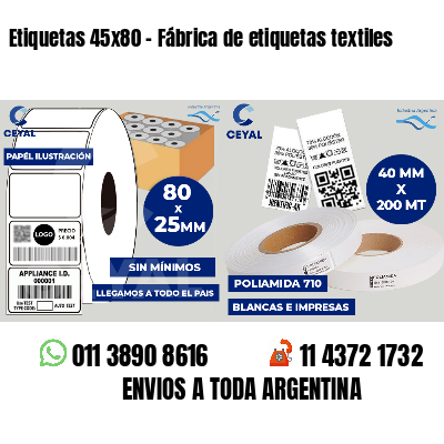 Etiquetas 45x80 - Fábrica de etiquetas textiles