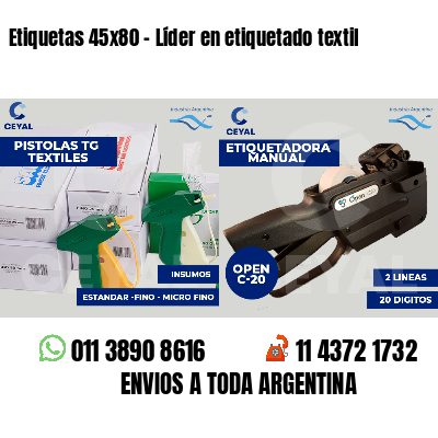 Etiquetas 45x80 - Líder en etiquetado textil