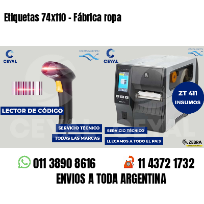 Etiquetas 74x110 - Fábrica ropa