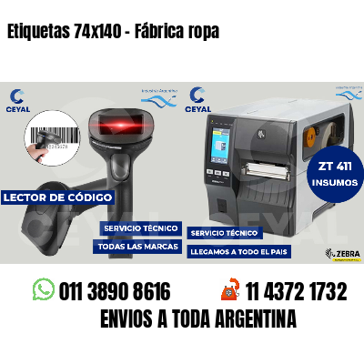 Etiquetas 74x140 - Fábrica ropa
