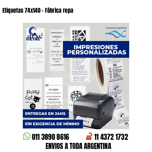 Etiquetas 74x140 - Fábrica ropa