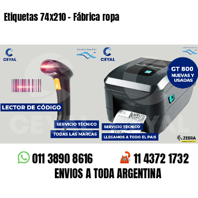 Etiquetas 74x210 - Fábrica ropa