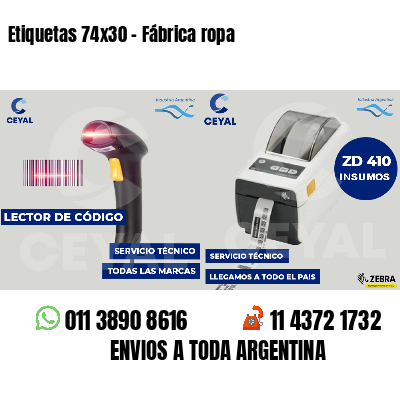 Etiquetas 74x30 - Fábrica ropa