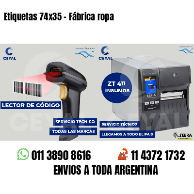 Etiquetas 74x35 - Fábrica ropa