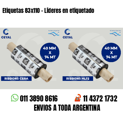 Etiquetas 83x110 - Líderes en etiquetado