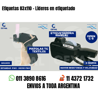 Etiquetas 83x110 - Líderes en etiquetado