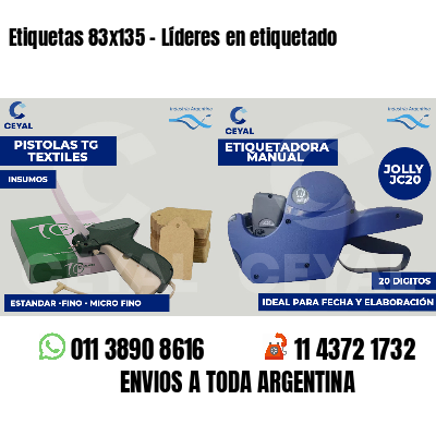 Etiquetas 83x135 - Líderes en etiquetado