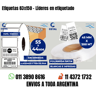 Etiquetas 83x150 - Líderes en etiquetado