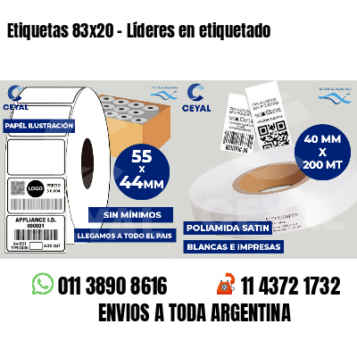 Etiquetas 83x20 - Líderes en etiquetado