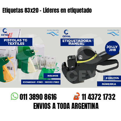 Etiquetas 83x20 - Líderes en etiquetado