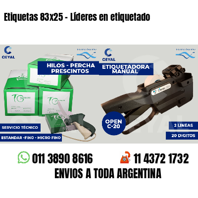 Etiquetas 83x25 - Líderes en etiquetado
