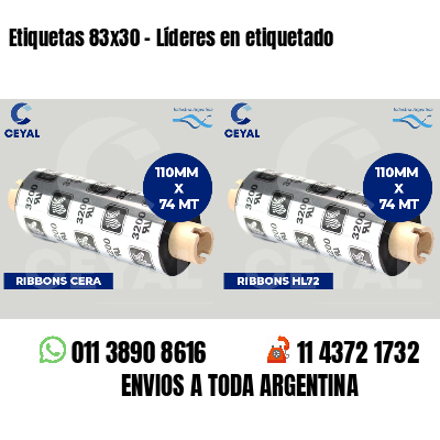 Etiquetas 83x30 - Líderes en etiquetado