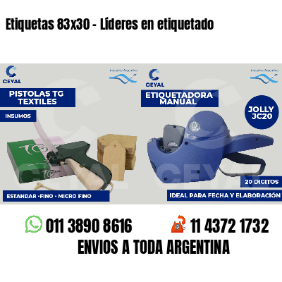 Etiquetas 83x30 - Líderes en etiquetado