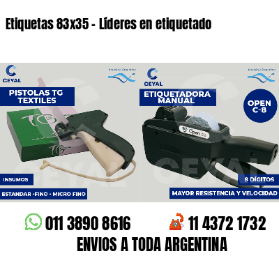 Etiquetas 83x35 - Líderes en etiquetado