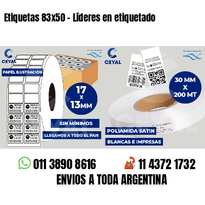 Etiquetas 83x50 - Líderes en etiquetado