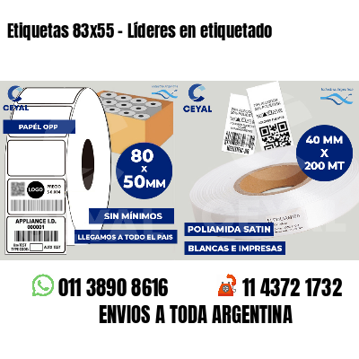 Etiquetas 83x55 - Líderes en etiquetado