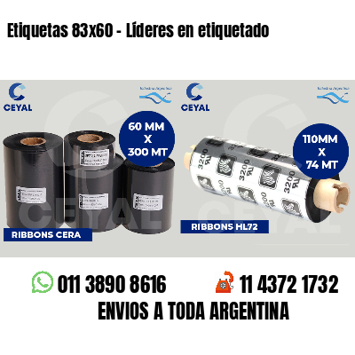 Etiquetas 83x60 - Líderes en etiquetado