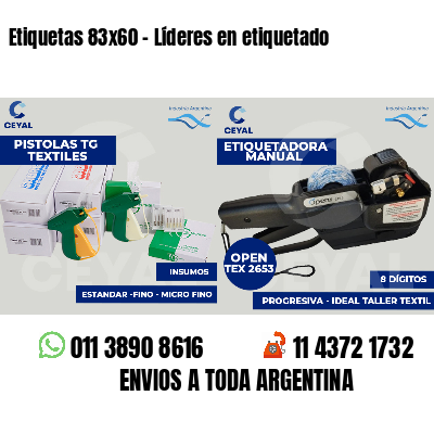 Etiquetas 83x60 - Líderes en etiquetado