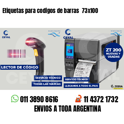 Etiquetas para codigos de barras  73x100