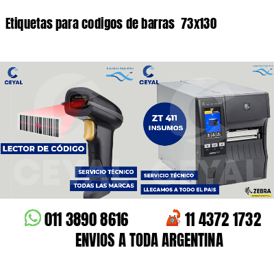Etiquetas para codigos de barras  73x130