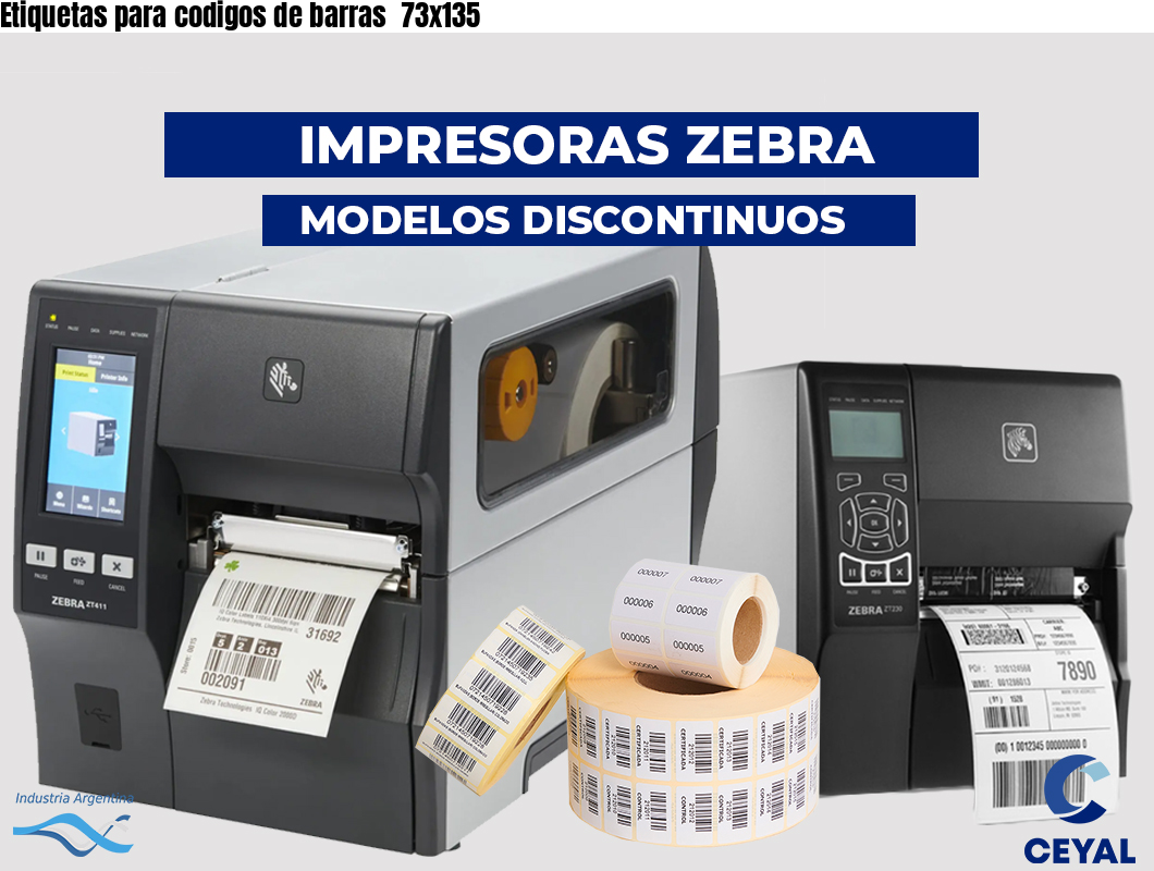 Etiquetas para codigos de barras  73x135