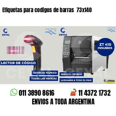 Etiquetas para codigos de barras  73x140