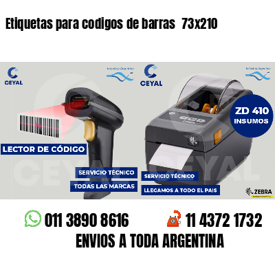 Etiquetas para codigos de barras  73x210