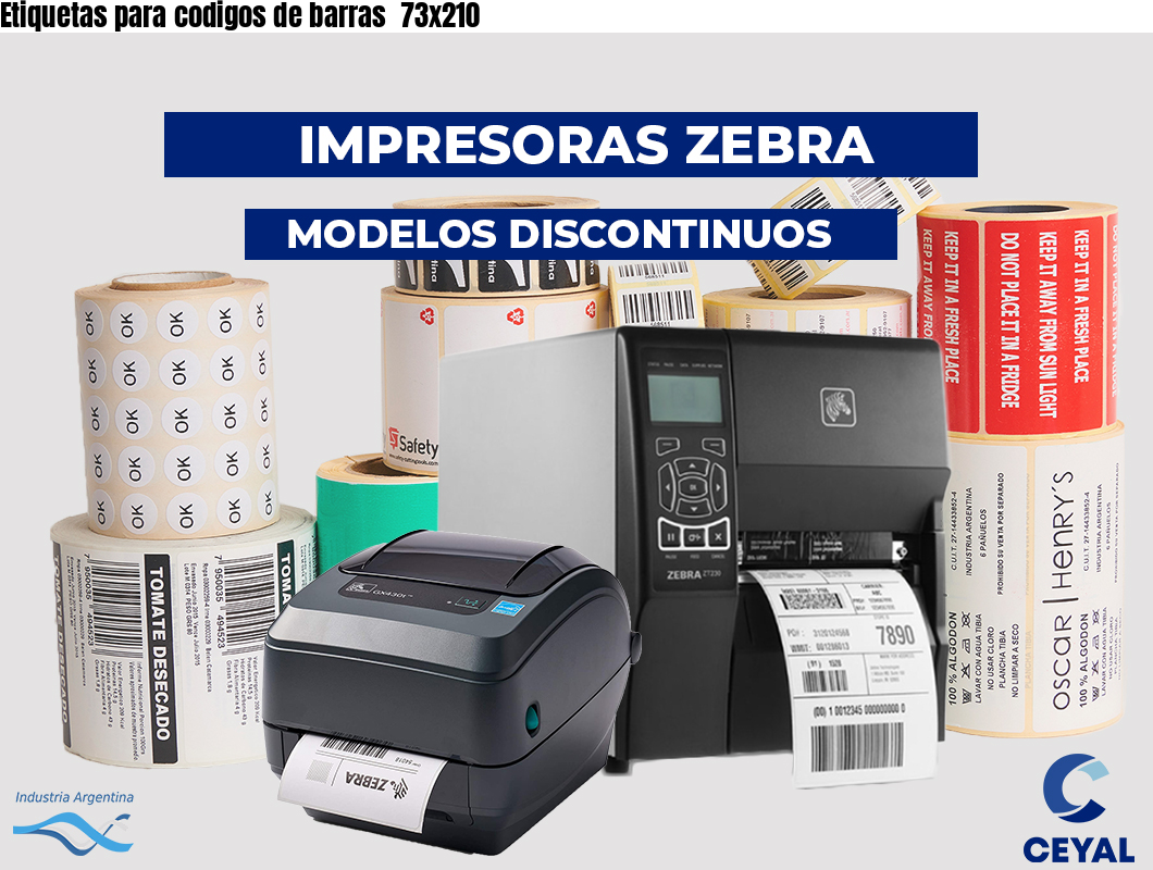 Etiquetas para codigos de barras  73x210