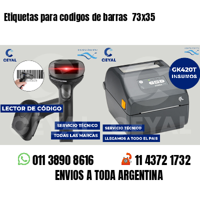 Etiquetas para codigos de barras  73x35