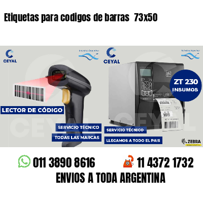 Etiquetas para codigos de barras  73x50