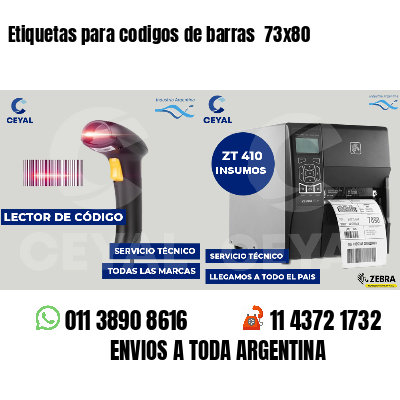 Etiquetas para codigos de barras  73x80