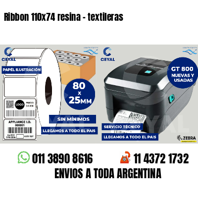 Ribbon 110x74 resina - textileras