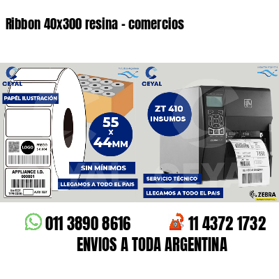 Ribbon 40x300 resina - comercios