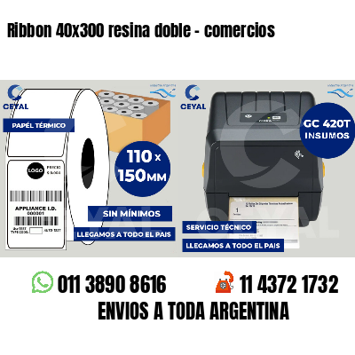 Ribbon 40x300 resina doble - comercios