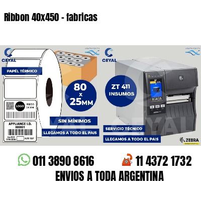 Ribbon 40x450 - fabricas