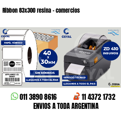 Ribbon 83x300 resina - comercios